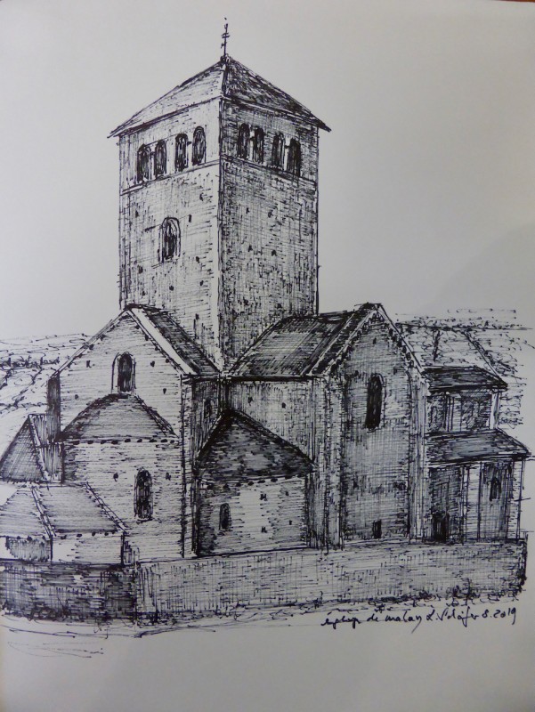 Burgund 2019  Tusche auf papier