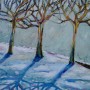858 K 3 Ba  ume im Schnee  2020  80 x 100 cm  O  l auf Leinwand